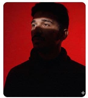 Naivedya Raj Red Background Color Portrait