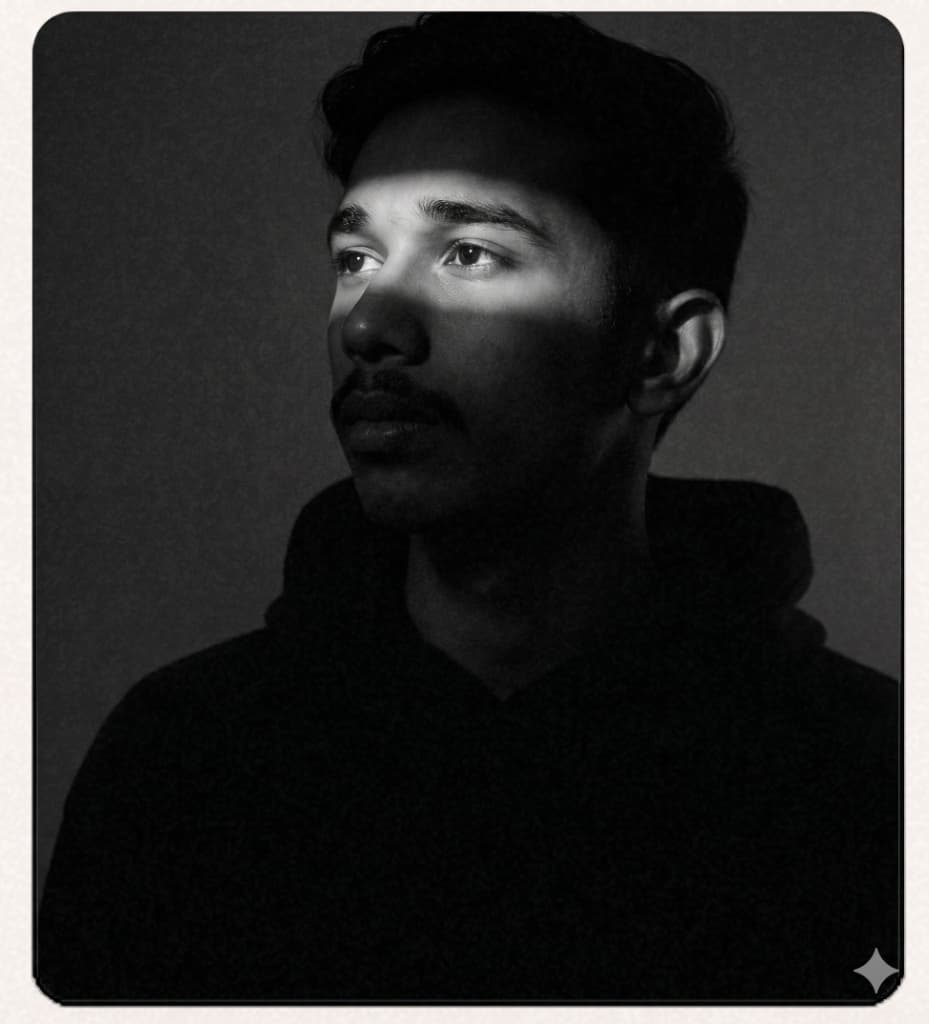 Naivedya Raj Black and White Portrait